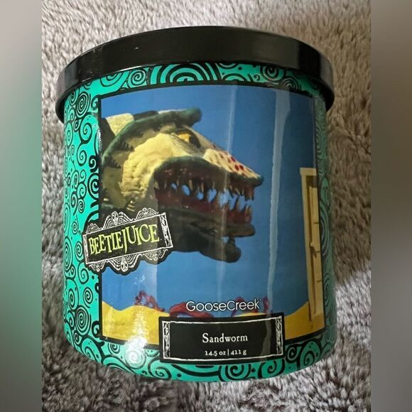 1 LEFT! Goose Creek Limited Edition Beetlejuice 3 Wick Candle SANDWORM Sold OUT - Picture 1 of 6